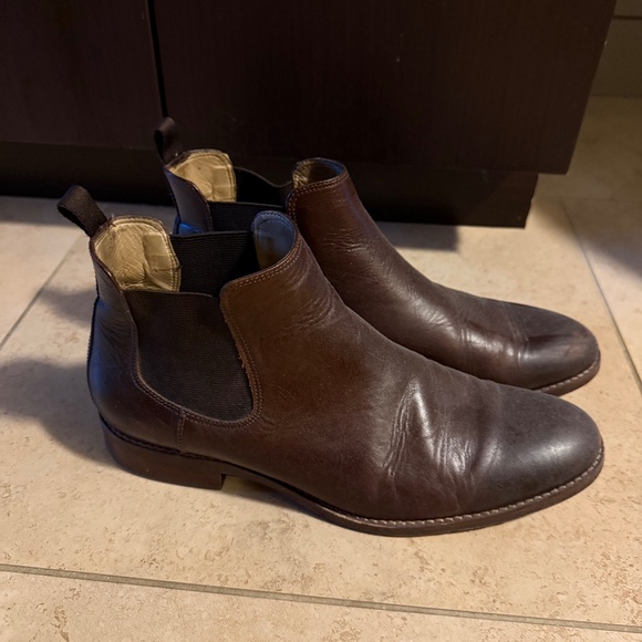 Johnston & Murphy Men\'s Raleigh Chelsea Boots - Dark Tan (Size 12)